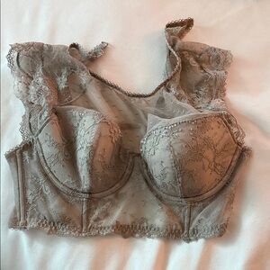 Victoria's Secret Lace Bralette in Taupe